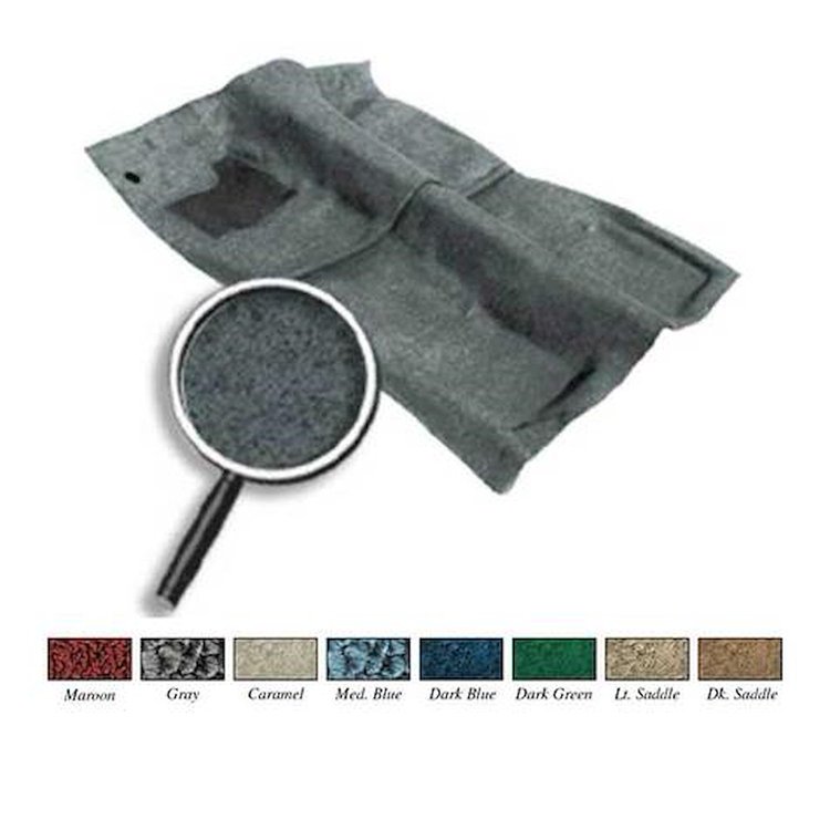 K21032C 1970-75 Camaro/Firebird w/ Auto Trans Medium Blue Cutpile Carpet; w/ Tail