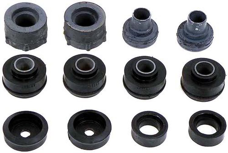 K3033 Body Mount Bushing Kit 1976 Firebird, Trans Am; Subframe and Radiator Support; 12-Piece Set