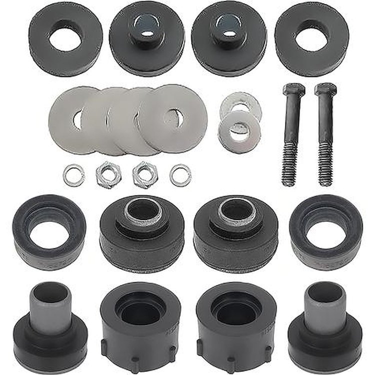 K3037 1976 Firebird, Trans Am; Body Mount Bushing Kit; Subframe and Radiator Support; 12 Piece Set