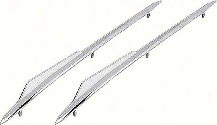 K331 Fender Top Chrome Ornaments 1962 Impala; RH & LH; Pair