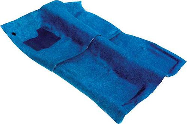 K40004 1967 Camaro/Firebird, Molded Carpet Set,; Passenger Area, 2-Piece,; Loop, Mass Backing, Bright Blue