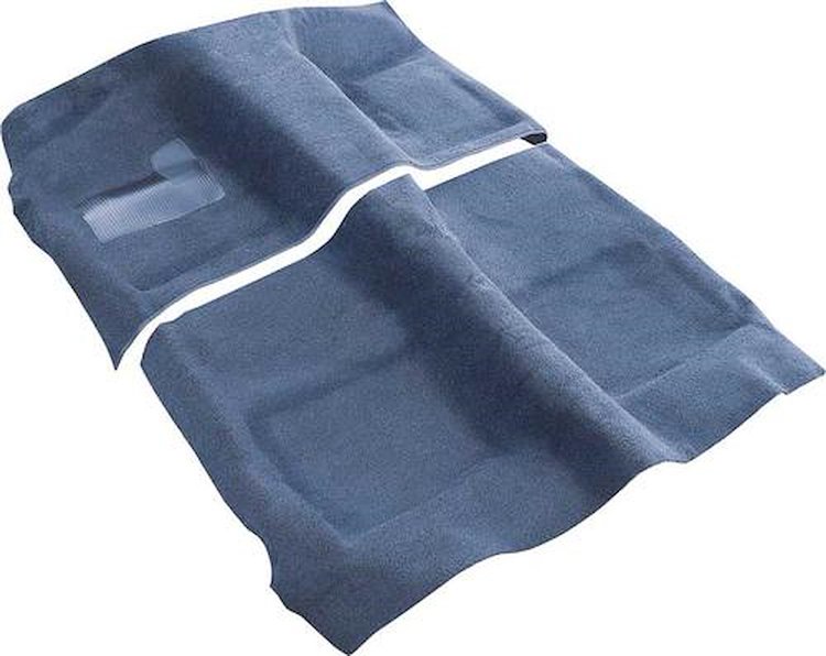 K40012 1969 Camaro/Firebird Molded Carpet Set,; Passenger Area, 2-Piece,; Loop, Mass Backing, Dark Blue