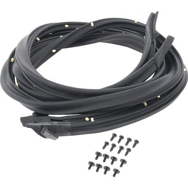 K442 Door Frame Weatherstrip 1962-67 Chevy II/Nova, 2 Door Hardtop and Convertible, Pair