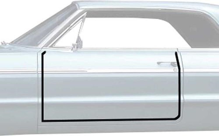 Door Frame Weather-stripping for1963-1964 Chevrolet Impala, Full-Size 2-Door Hardtop/Convertible