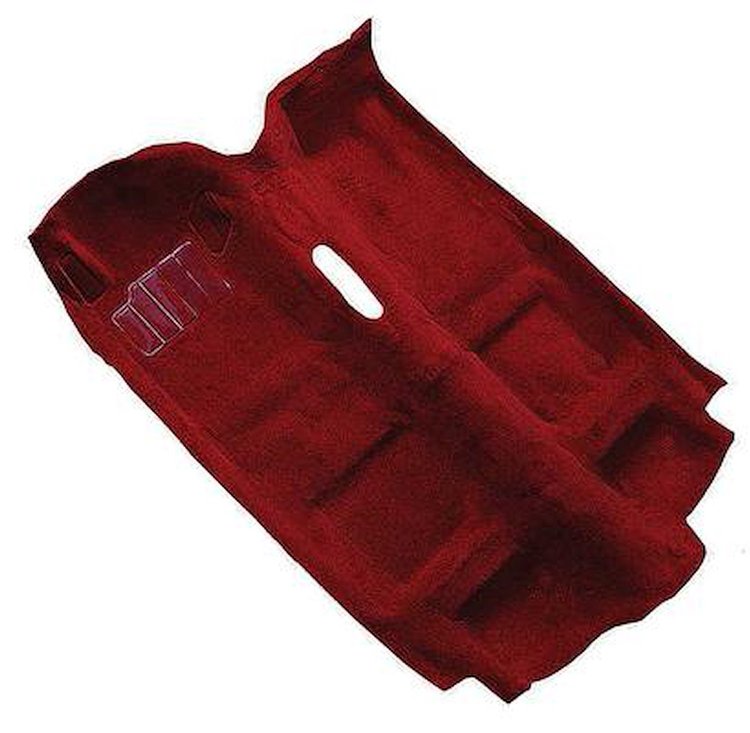 K49554 1985-89 Camaro, Firebird; Passenger Area Molded Carpet Set; Cut Pile; Mass Backing; with Console; Dk Carmine Red