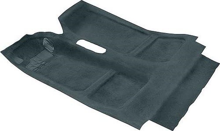 K49556 1985-89 Camaro, Firebird; Passenger Area Molded Carpet Set; Cut Pile; Mass Backing; with Console; Dove Gray