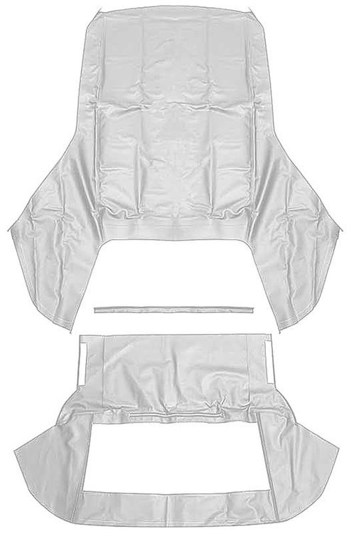 K50010 1967-69 Camaro/Firebird White Convertible Top Set w/ Plastic Window