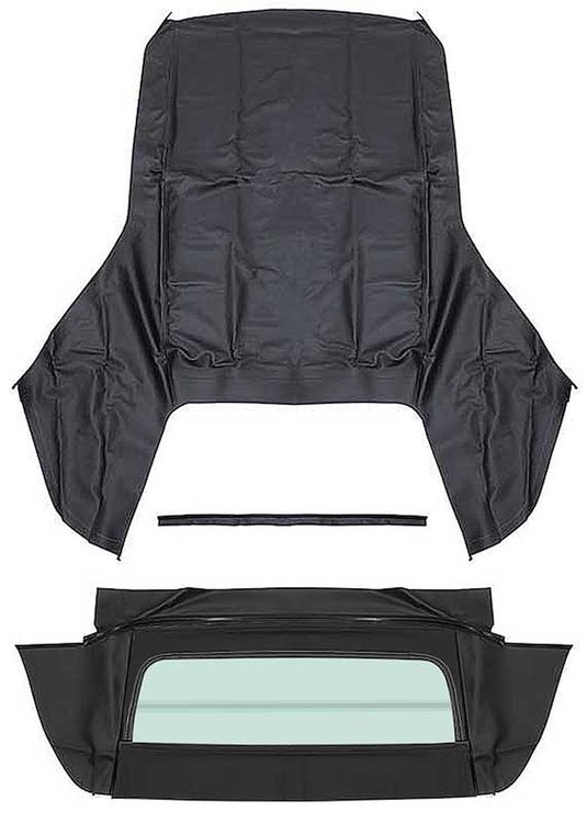 K57001 1967-69 Camaro/Firebird Black Convertible Top Set w/ Glass Window