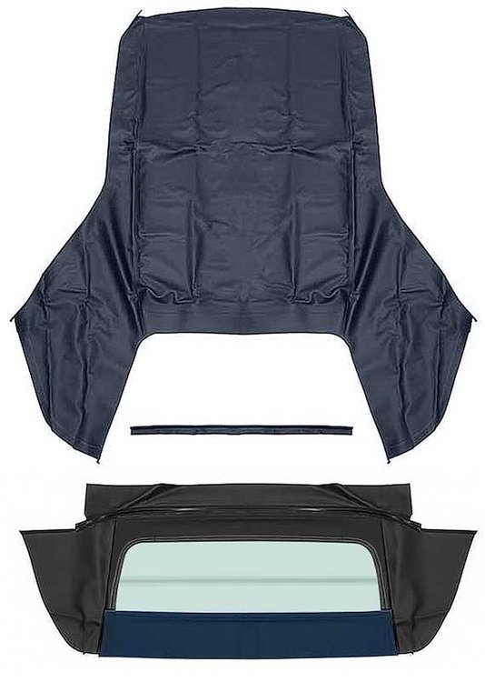 K57008 1967-69 Camaro/Firebird Blue Convertible Top Set w/ Glass Window