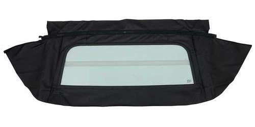 K59001 1967-69 Camaro Firebird Convertible; Glass Window Assembly; Hinged Folding-Style; Vinyl; Black