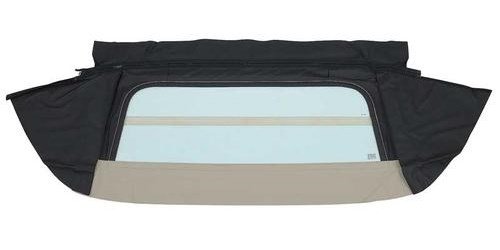 K59028 1967-69 Camaro / Firebird Convertible; Glass Window Assembly; Hinged Folding-Style; Vinyl; Beige