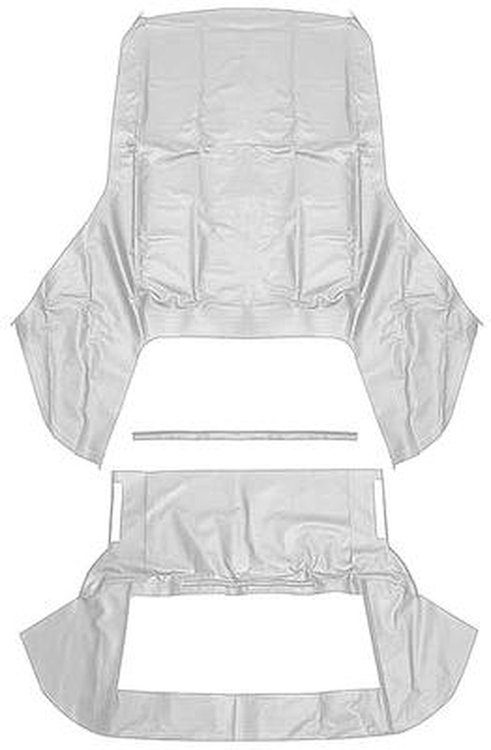K64310 1967-69; Camaro, Firebird; Convertible Top Set; with Zipper Style Plastic Window; Vinyl; White