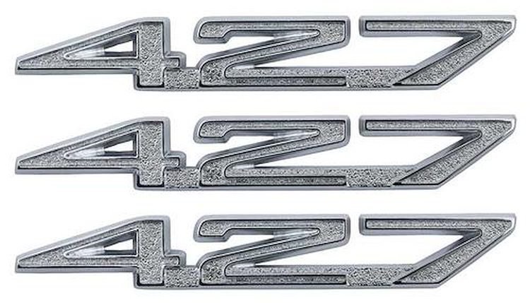 K674 Emblem 1967-68 Yenko Camaro 427; 3 Piece Set