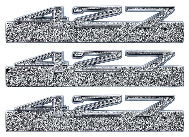 K675 Fender and Rear Panel Emblems 1969 Yenko Camaro 427; Set of 3