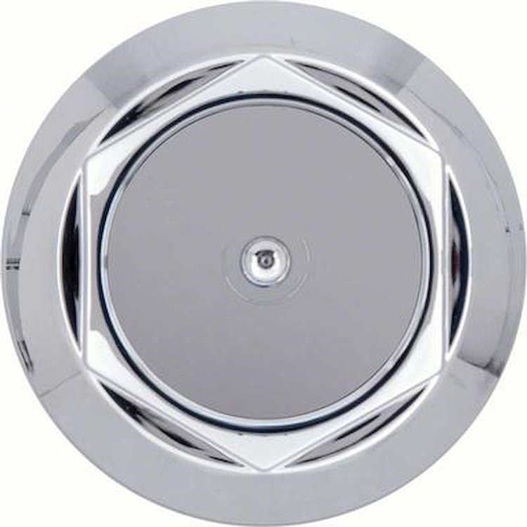 Hex Style 2 Piece Chrome Wheel Center Cap