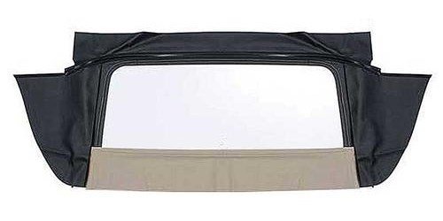 K69228 1967-69 Camaro / Firebird Convertible; Plastic Window Assembly; Zipper Style; Vinyl; Beige