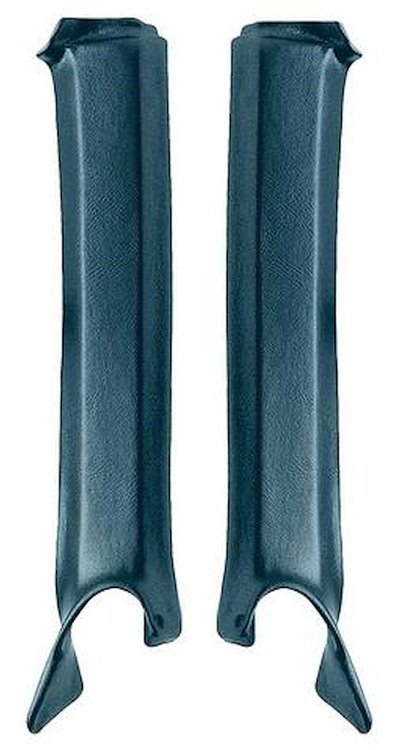 K696006 1968 Firebird Inner Pillar Post Moldings; Coupe; Aqua/Turquoise; Pair