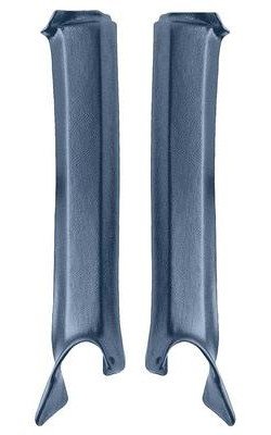 K696053 Inner Pillar Post Moldings 1968 Firebird; Coupe; Teal Blue; Pair