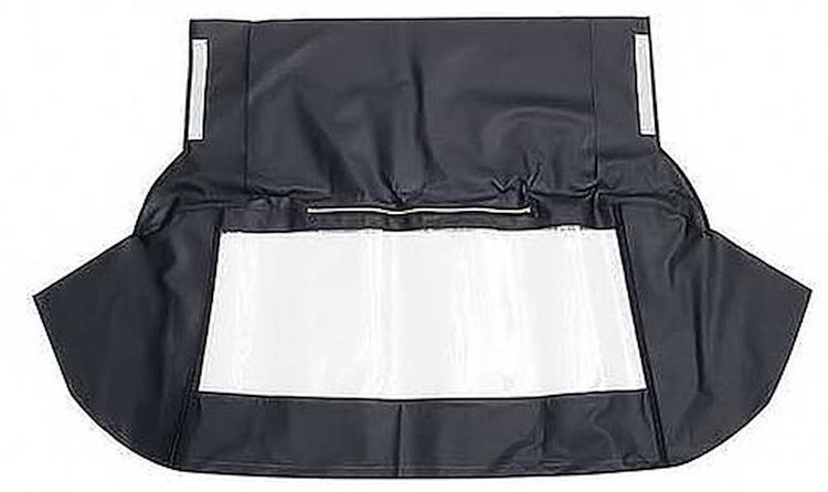 K69701 1967-69 Camaro / Firebird Convertible; Plastic Window Assembly; Fixed Style; Canvas; Black