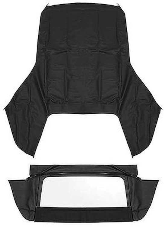 K71401 1967-69, Camaro/Firebird, Convertible Top Set, w/ Zipper Rear Window, Stayfast Canvas, Black
