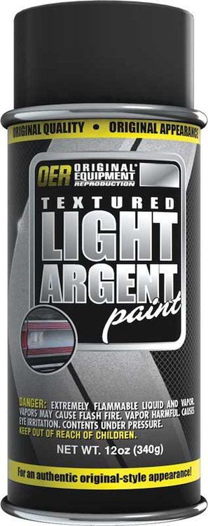 K89182 Textured Light Argent Silver Paint-1960-76 Dodge, Plymouth; Mopar; 16 Oz. Aerosol Can; Net Wt. 12 Oz