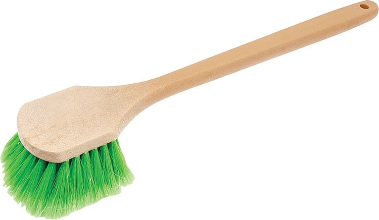 Wash Brush Soft Bristles Straight Head 18 Handle Green