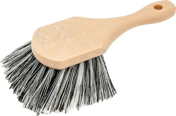 Wash Brush Gentle Bristles 8 Handle Grey/White