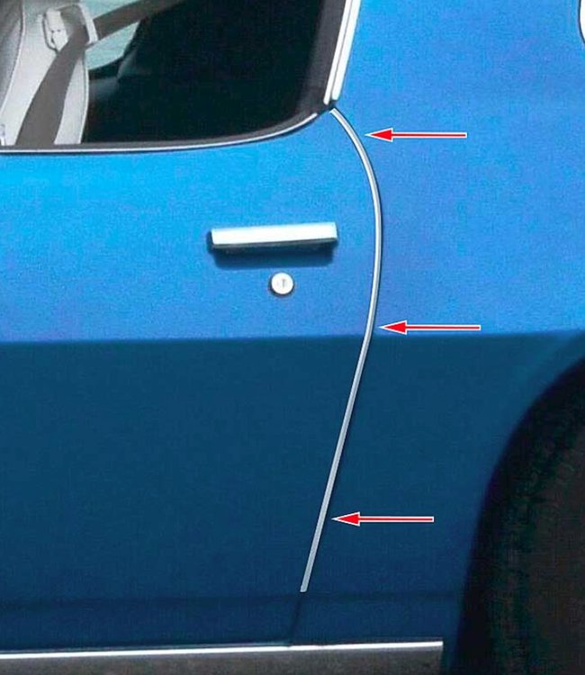 K9345 Door Edge Guard Moldings; 1970-81 Camaro/ Firebird