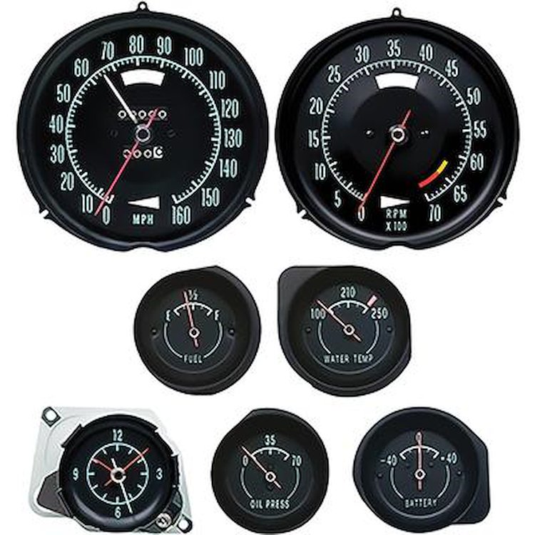 K9694A Dash Gauge Kit with Speed Warning for 1969 Chevy Corvette