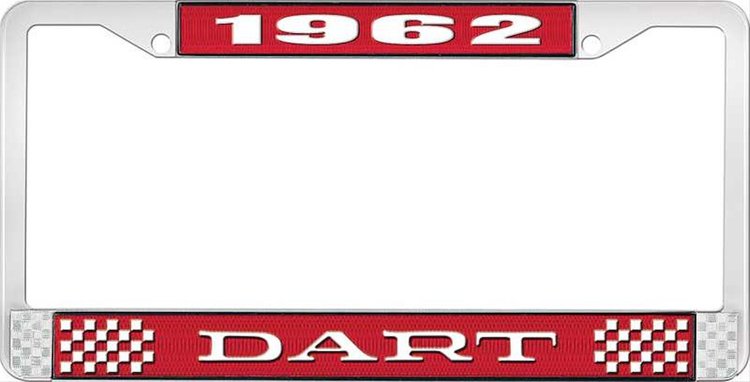 1962 Dart License Plate Frame - Red