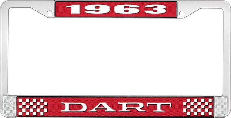 1963 Dart License Plate Frame - Red
