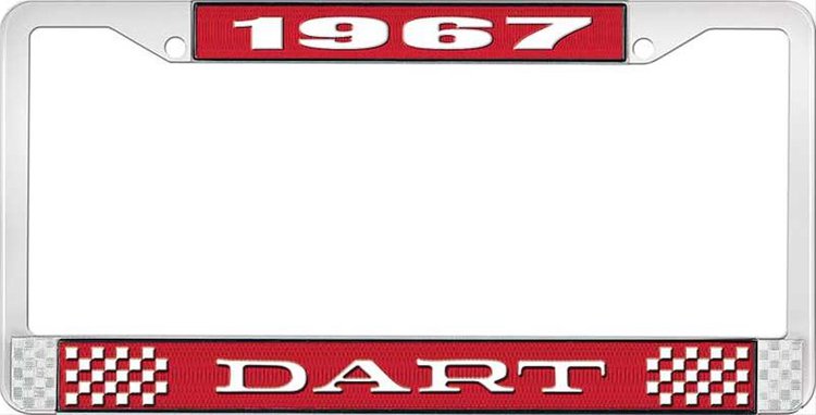 1967 Dart License Plate Frame - Red