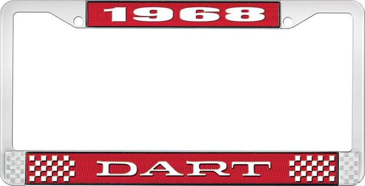 LF120168C Dart License Plate Frame 1968 Dart, Red