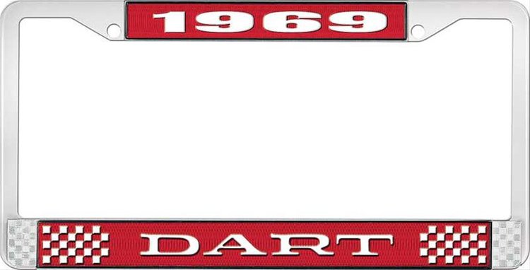 1969 Dart License Plate Frame - Red