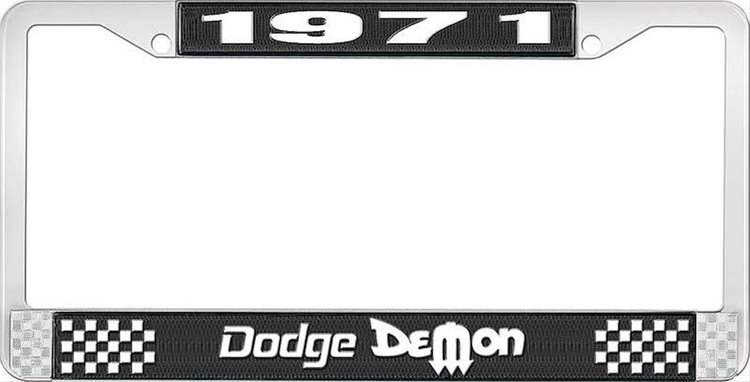 1971 Dodge Demon License Plate Frame - Black