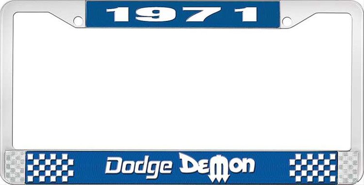 1971 Dodge Demon License Plate Frame - Blue