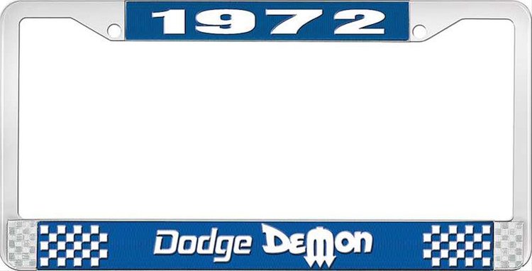 1972 Dodge Demon License Plate Frame - Blue