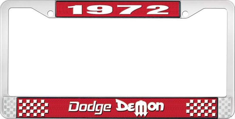 1972 Dodge Demon License Plate Frame - Red