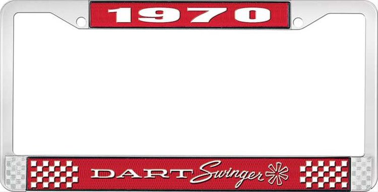 1970 Dart Swinger License Plate Frame - Red