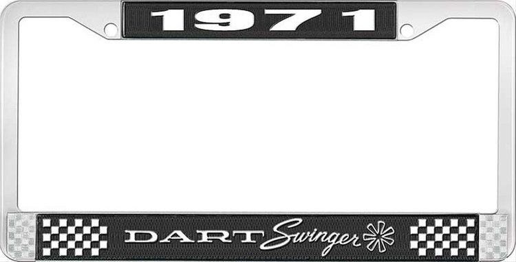 1971 Dart Swinger License Plate Frame - Black