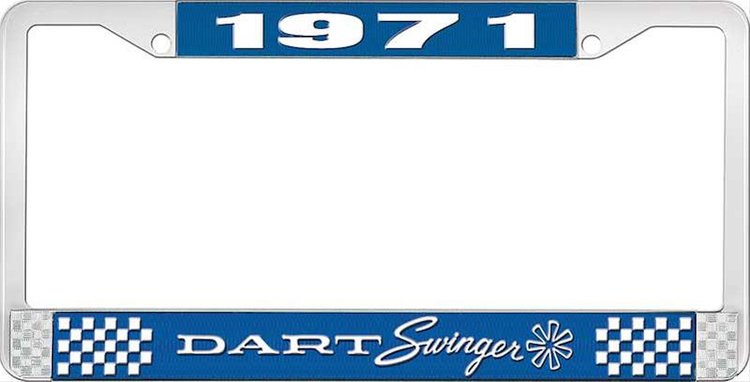 1971 Dart Swinger License Plate Frame - Blue