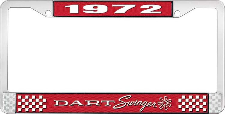 1972 Dart Swinger License Plate Frame - Red