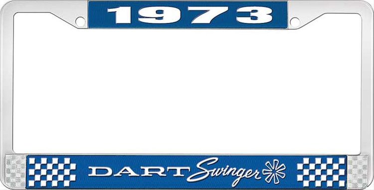 1973 Dart Swinger License Plate Frame - Blue