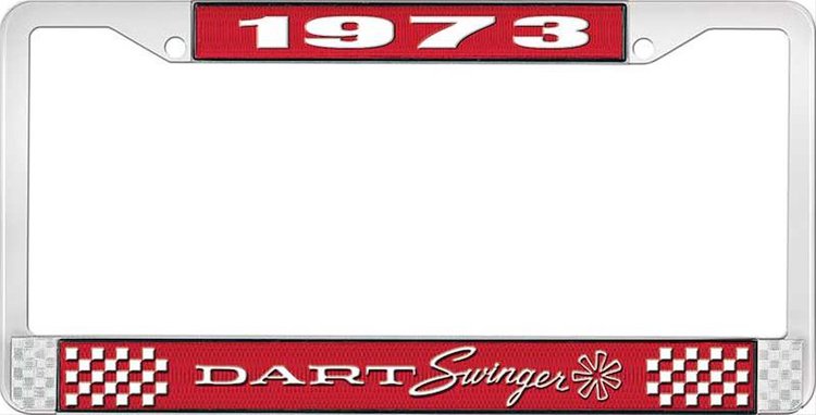 1973 Dart Swinger License Plate Frame - Red