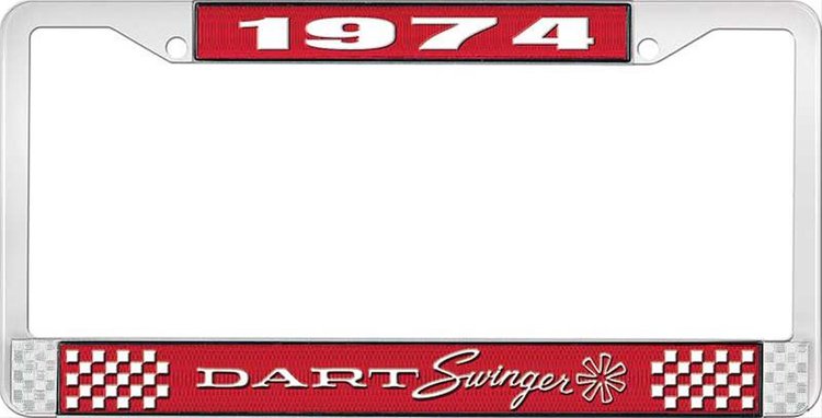 1974 Dart Swinger License Plate Frame - Red
