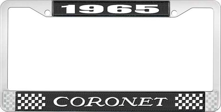 1965 Coronet License Plate Frame - Black