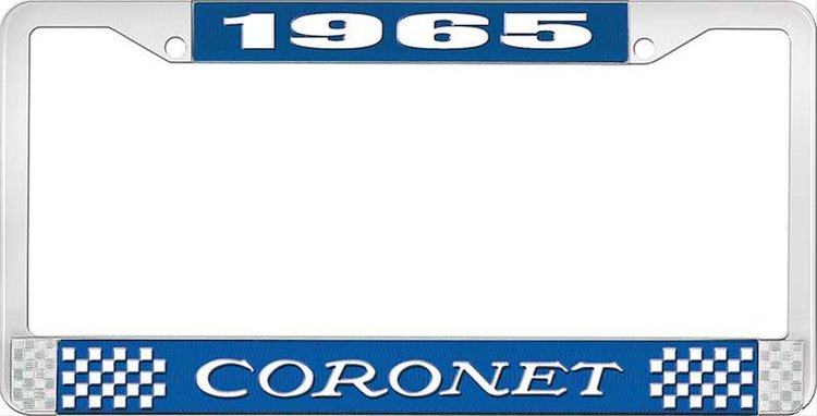 1965 Coronet License Plate Frame - Blue