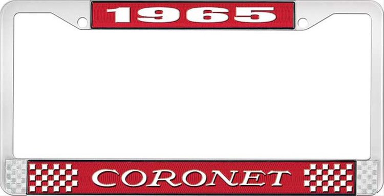 1965 Coronet License Plate Frame - Red