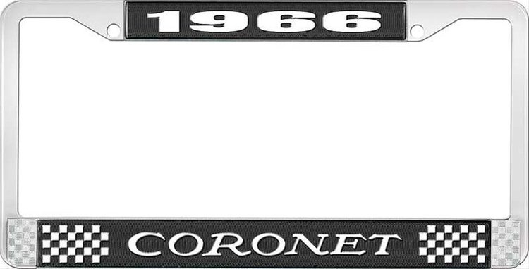 1966 Coronet License Plate Frame - Black