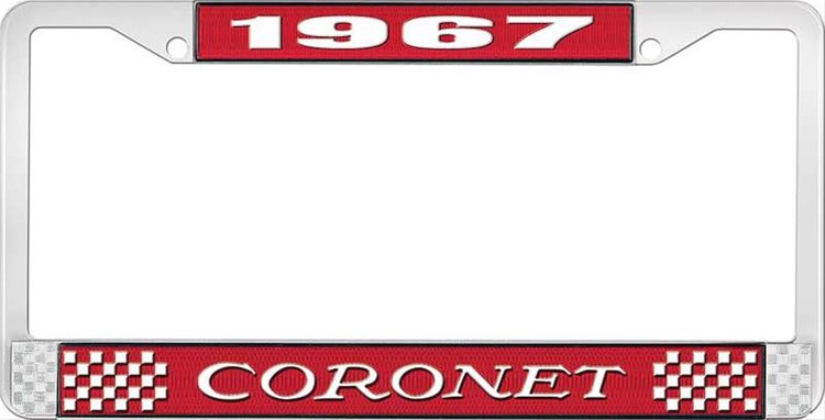 1967 Coronet License Plate Frame - Red